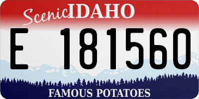 ID license plate E181560
