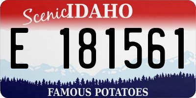 ID license plate E181561