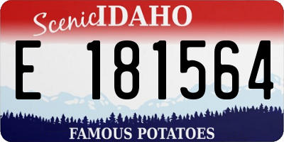 ID license plate E181564