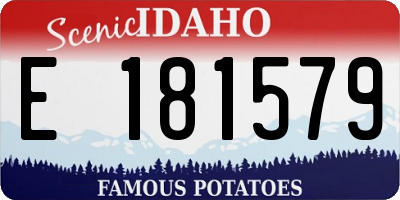 ID license plate E181579