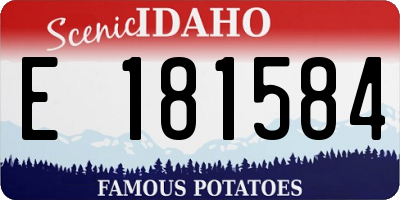 ID license plate E181584