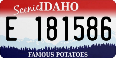ID license plate E181586
