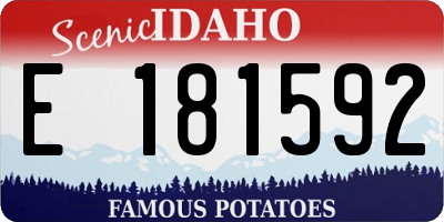ID license plate E181592