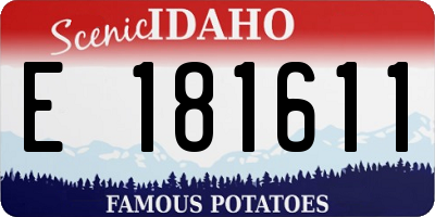 ID license plate E181611