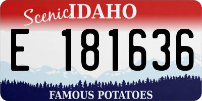 ID license plate E181636