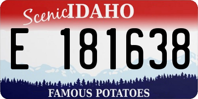 ID license plate E181638