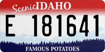 ID license plate E181641