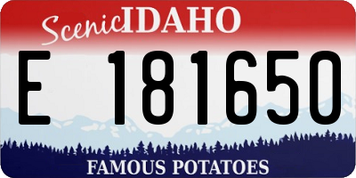 ID license plate E181650