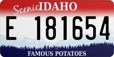 ID license plate E181654