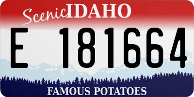 ID license plate E181664