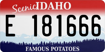 ID license plate E181666
