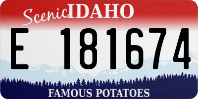 ID license plate E181674