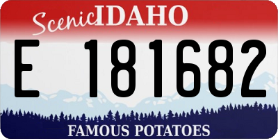 ID license plate E181682