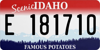ID license plate E181710