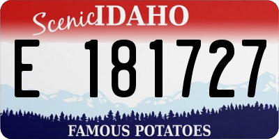 ID license plate E181727
