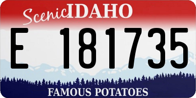 ID license plate E181735