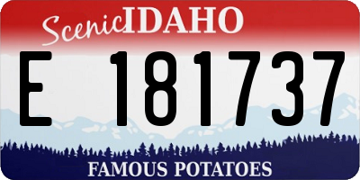 ID license plate E181737