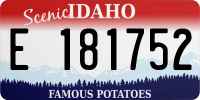 ID license plate E181752
