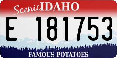 ID license plate E181753