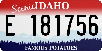 ID license plate E181756
