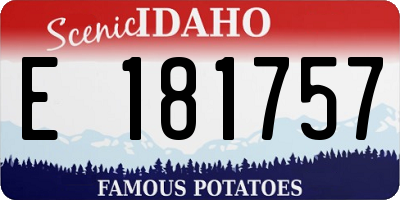 ID license plate E181757