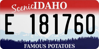 ID license plate E181760