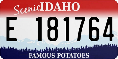 ID license plate E181764