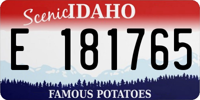 ID license plate E181765