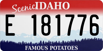 ID license plate E181776