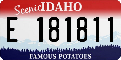 ID license plate E181811