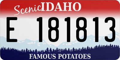 ID license plate E181813