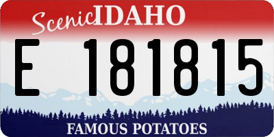 ID license plate E181815