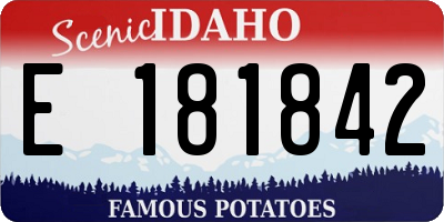 ID license plate E181842