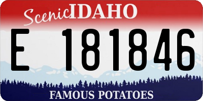 ID license plate E181846