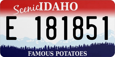 ID license plate E181851