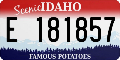 ID license plate E181857