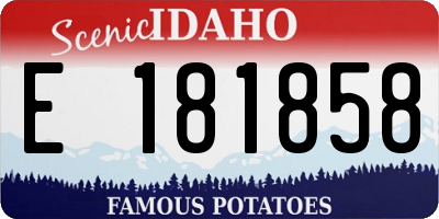 ID license plate E181858