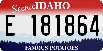 ID license plate E181864