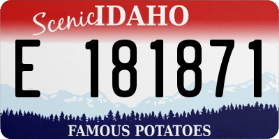 ID license plate E181871