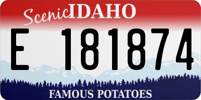 ID license plate E181874