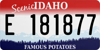ID license plate E181877