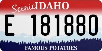 ID license plate E181880