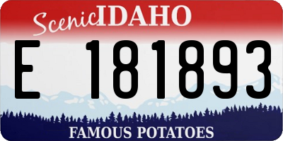 ID license plate E181893
