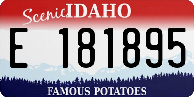 ID license plate E181895