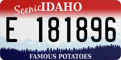 ID license plate E181896