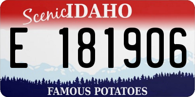 ID license plate E181906