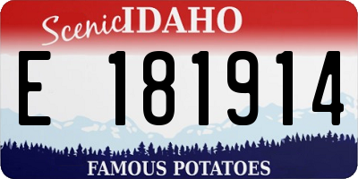 ID license plate E181914