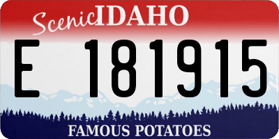 ID license plate E181915