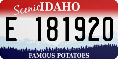 ID license plate E181920