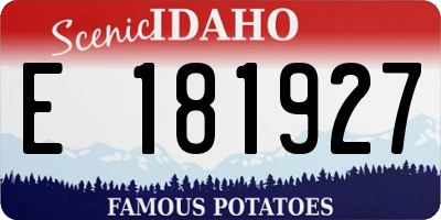 ID license plate E181927